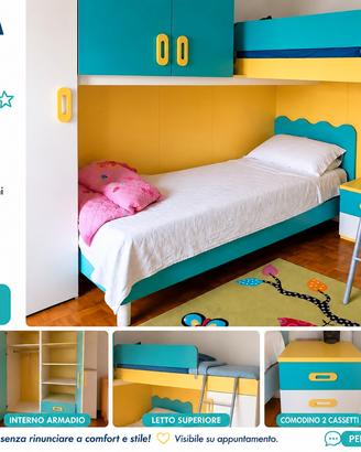 Cameretta a ponte con letto Inferiore e superiore