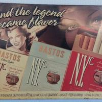 Insegna Cartello pubblicitario Vintage Bastos 1990