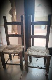 Coppia sedie artigianato Sardegna 