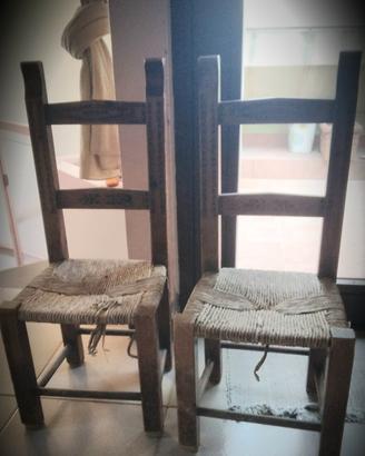 Coppia sedie artigianato Sardegna 