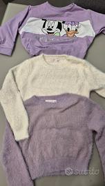 Maglioncini bimba 4 anni + Felpa Mikie mouse