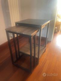 Set 2 tavolini impilabili