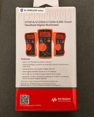 Multimetro digitale professionale Keysight U1232A