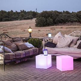 Cubo luminoso RGB batteria lampada terra - tavolo