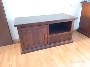 Mobile TV in legno massiccio con chiave