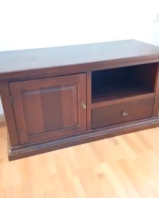 Mobile TV in legno massiccio con chiave