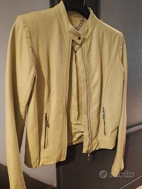 giubbotto di pelle giallo Elisabetta Franchi 