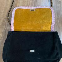 Borsa in camoscio e glitter Matilde Flambé