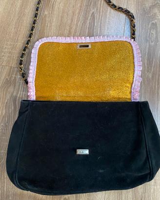 Borsa in camoscio e glitter Matilde Flambé