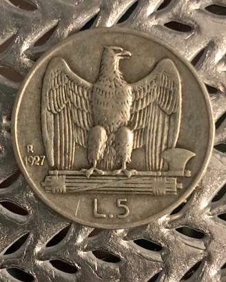 5 lire argento 1927