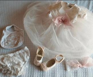Abito battesimo con accessori