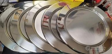 Piatti sottopiatti 6 pezzi amc acciaio