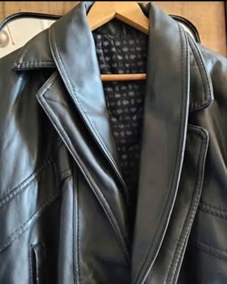 NUOVA Giacca in Pelle Uomo Taglia L/XL