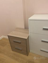 Cassettiera e 2 comodini