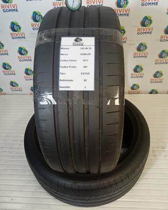 255 40 20 dunlop estive 80%