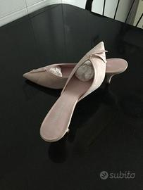 Scarpe donna Sabot Vera Pelle  cipria