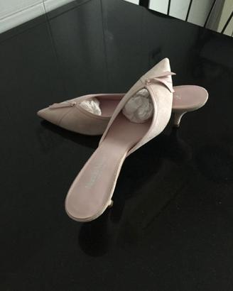 Scarpe donna Sabot Vera Pelle  cipria