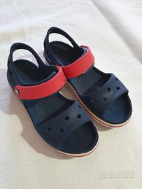 Sandalo CROCS bimbo/a n.32 blu e rosso. 