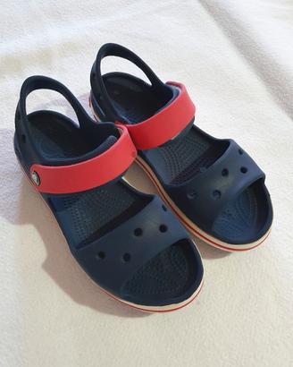 Sandalo CROCS bimbo/a n.32 blu e rosso. 