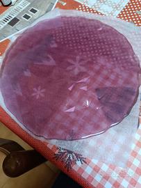 sottopiatti di vetro lavorato