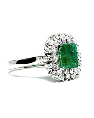 Anello Smeraldo e Diamanti 0.91ct