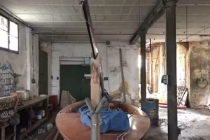 Barca a vela Strale Santarelli legno 1975