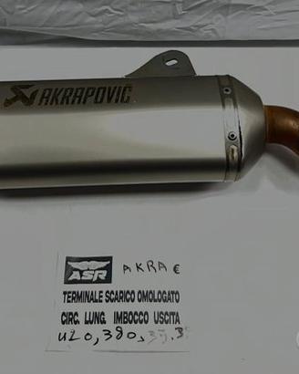 TERMINALE MARMITTA SCARICO OMOLOGATO AKRAPOVIC BMW