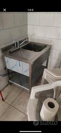 Lavabo in acciaio inox