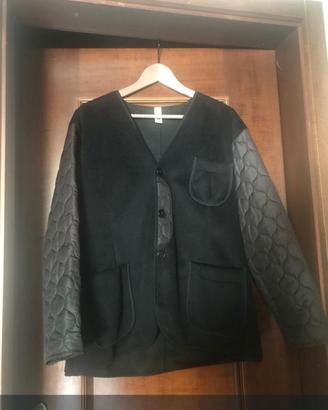 giacca nera donna  con maniche trapuntate leggera