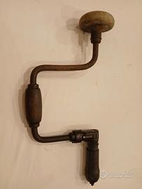 Antico trapano a manovella cm.37
