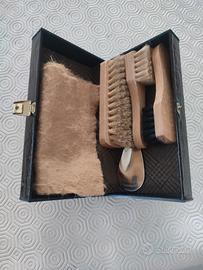 set pulizia scarpe da viaggio