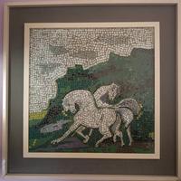 Aligi Sassu "Cavallini bianchi"mosaico