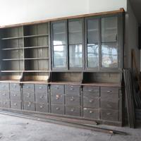 ANTICA CASSETTIERA FARMACIA LIBRERIA DISPENSA