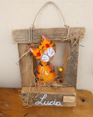 cornice legno con nome