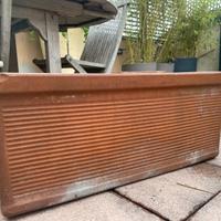 Fioriera millerighe in terracotta