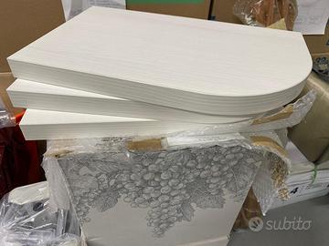 Set 3 mensole mensoline legno Finitura Olmo Chiaro