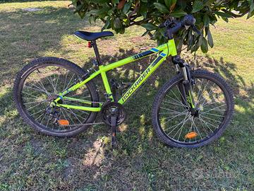 Bici MTB bambino Rockrider ST 500 gialla fluo 24"