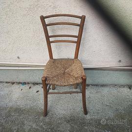 sedia impagliata vintag