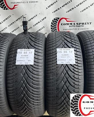 4 PNEUMATICI 215/55 R17 KLEBER INVERNALI 75%
