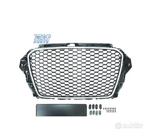 GRIGLIA AUDI A3 8V 12-16 LOOK RS3 NERO CROMATO ABS