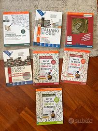 set di libri di italiano per liceo