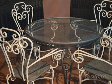 Tavolo ferro battut