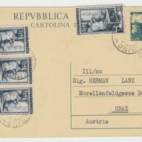 RARISSIMO 4 FRANCOBOLLI LIRE 5 IL TORNIO (TOSCANA)