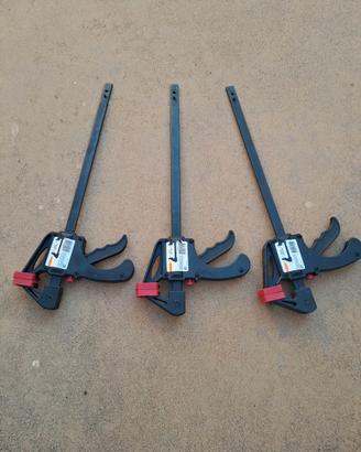 Set 3 morsetti rapidi a leva 300 mm