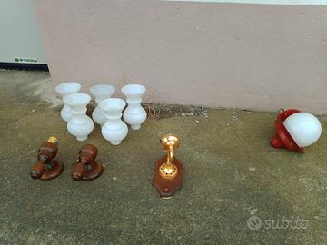 6 appliques da interno e 1 luce da esterno