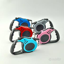 Set 2 guinzagli avvolgibili per cani 5 metri