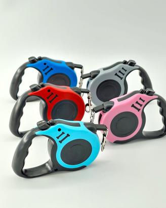 Set 2 guinzagli avvolgibili per cani 5 metri