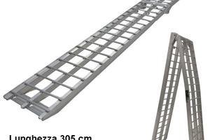 Rampa carico moto 3 metri pieghevole in alluminio