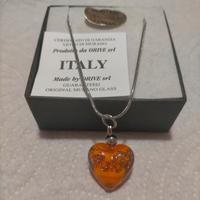 Collana cuore vetro di Murano Venezia 