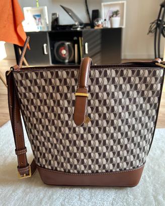 Borsa a tracolla Mango “Ivan” logo marrone – nuova